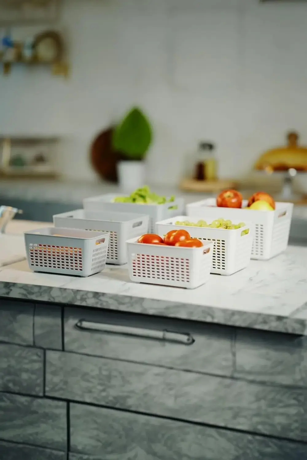 3'lü Büyük Boy Lavin Süzgeç (7 Litre) EKRU 1171935