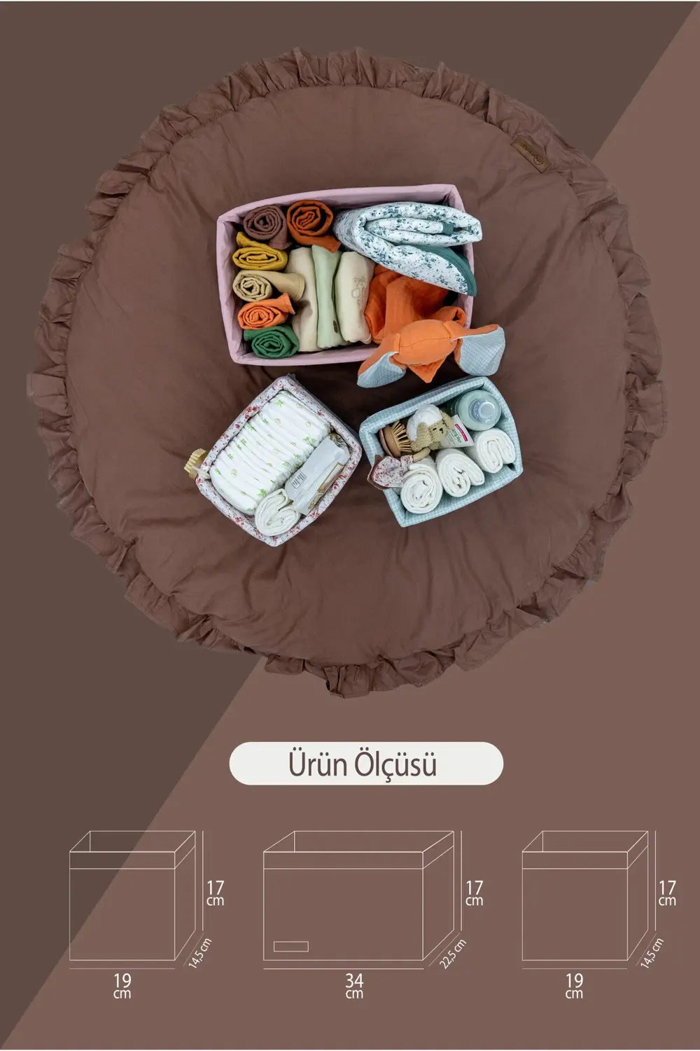 3'lü Çekmece İçi Dolap Çamaşır Düzenleyici, Çocuk Odası Katlanabi