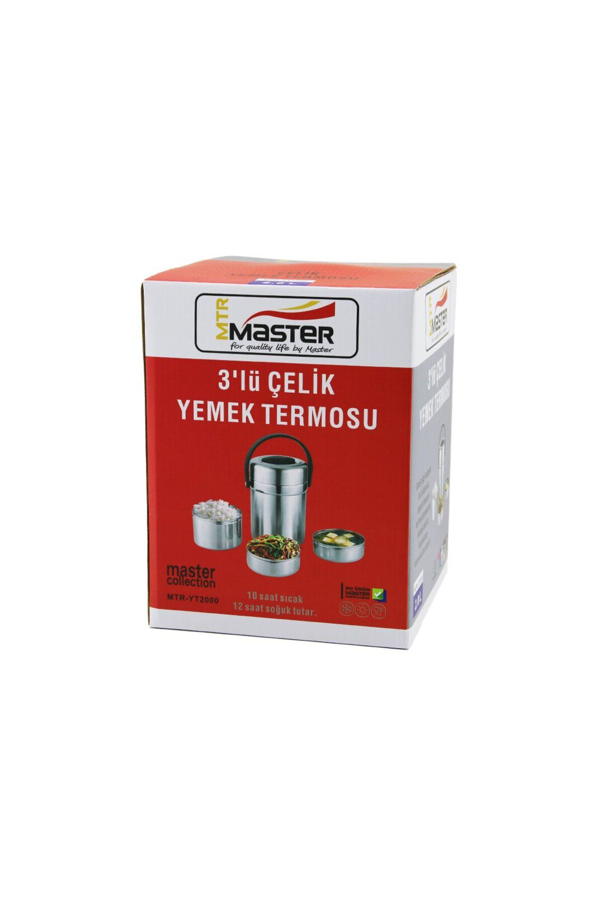 Ok Aksesuar 3Lü Çelik Yemek Termosu Sefer Tasi 2Lt Go5060gok222698