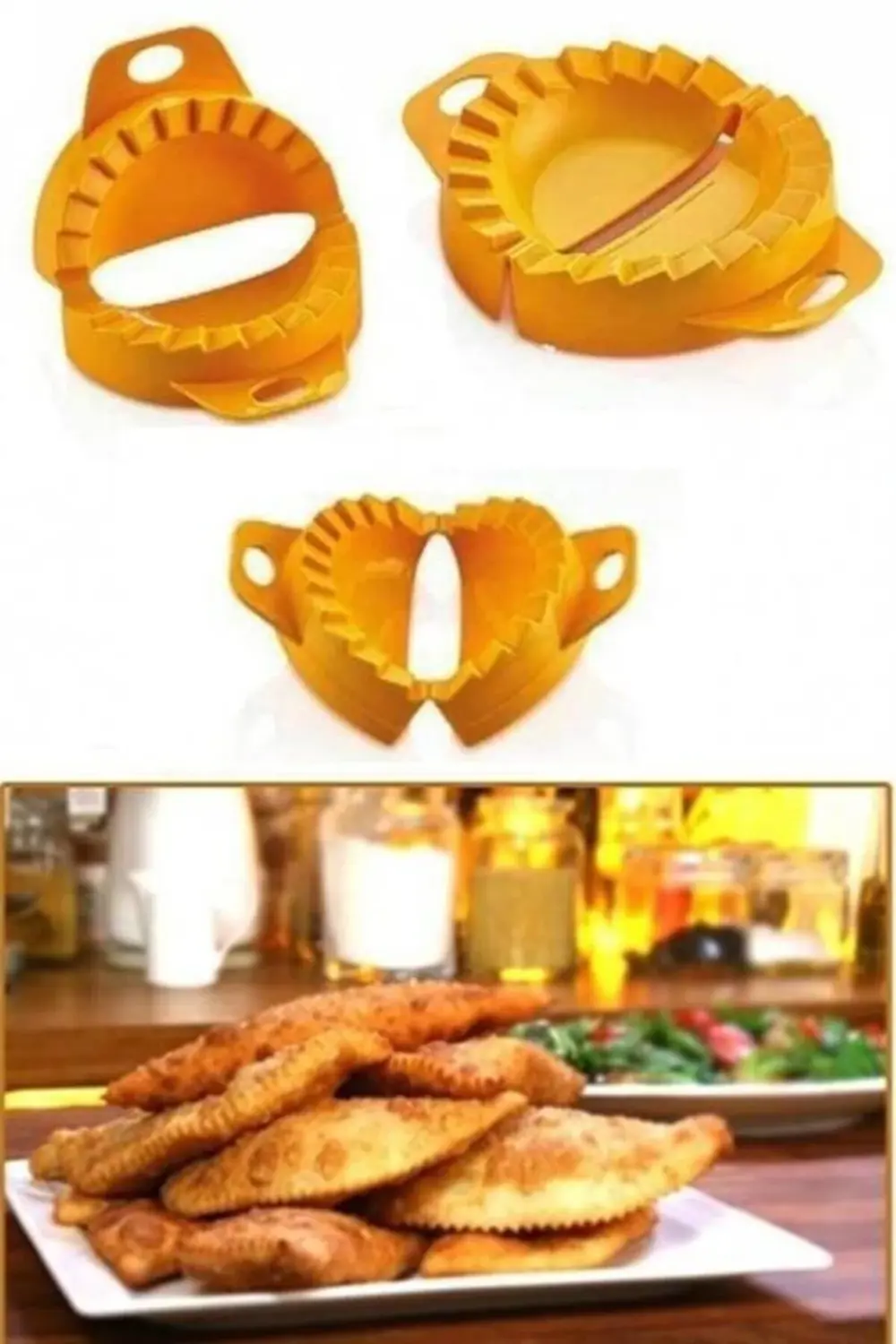 ® 3lü Çiğ börek kurabiye Hamur İşi Ravioli Kesme Kalıbı Aparatı