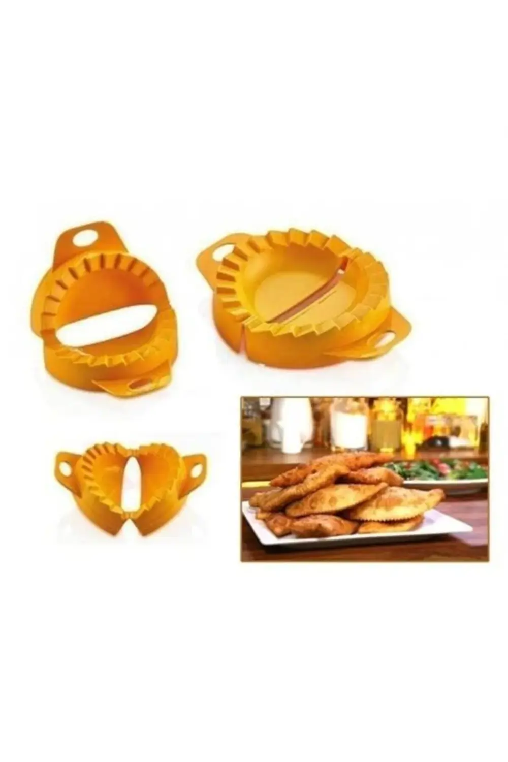 ® 3lü Çiğ börek kurabiye Hamur İşi Ravioli Kesme Kalıbı Aparatı