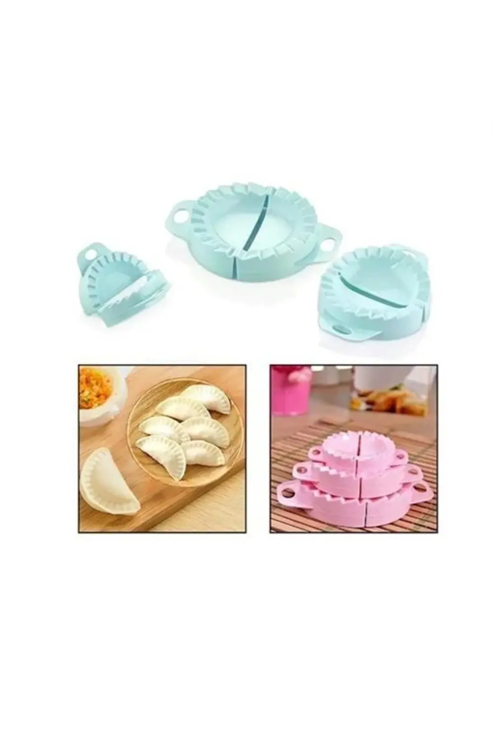 ® 3lü Çiğ börek kurabiye Hamur İşi Ravioli Kesme Kalıbı Aparatı