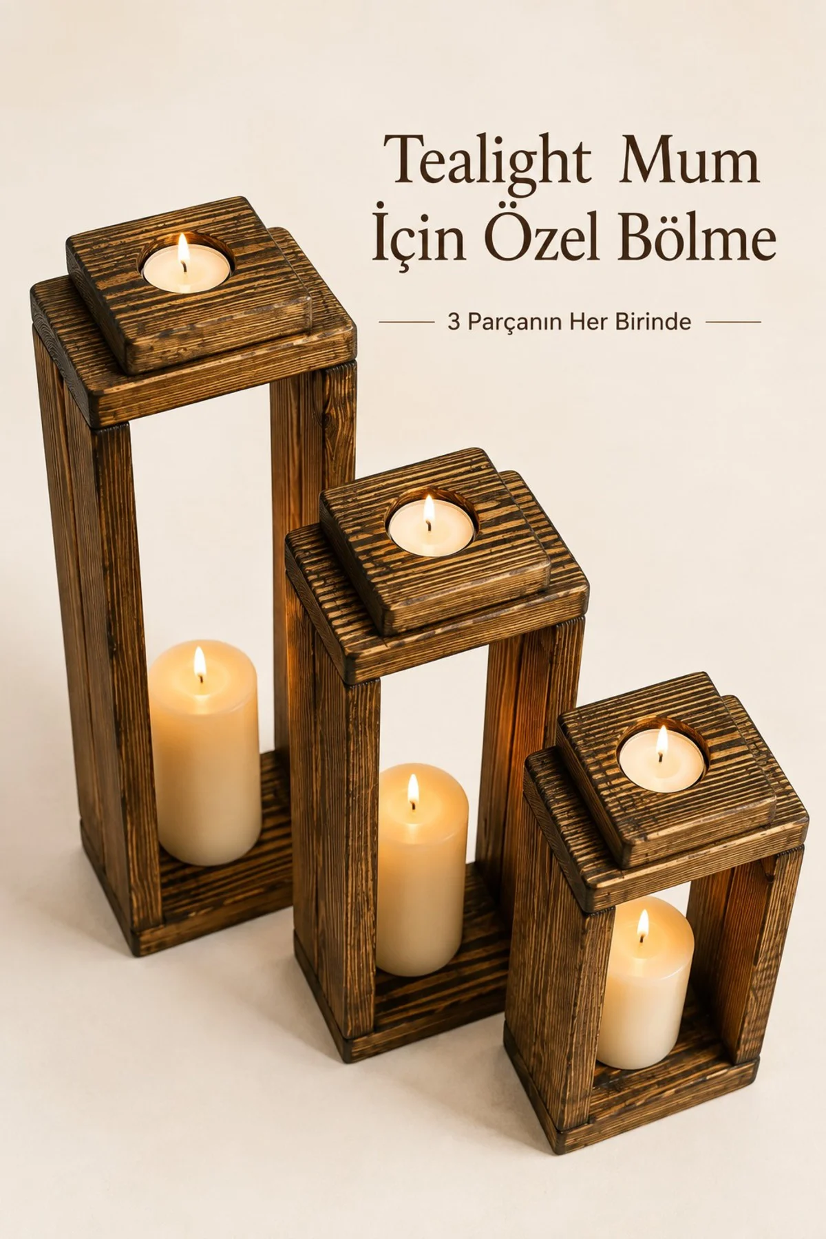 3'lü Dekoratif Ahşap Mumluk Seti, Tealight Mumluk Lüks Mum Salon Balkon Mumluğu 3'lü Dekoratif Ahşap Mumluk Seti, Tealight Mumluk Lüks Mum Salon Balkon Mumluğu Fiyatı, Yorumları ve Özellikleri