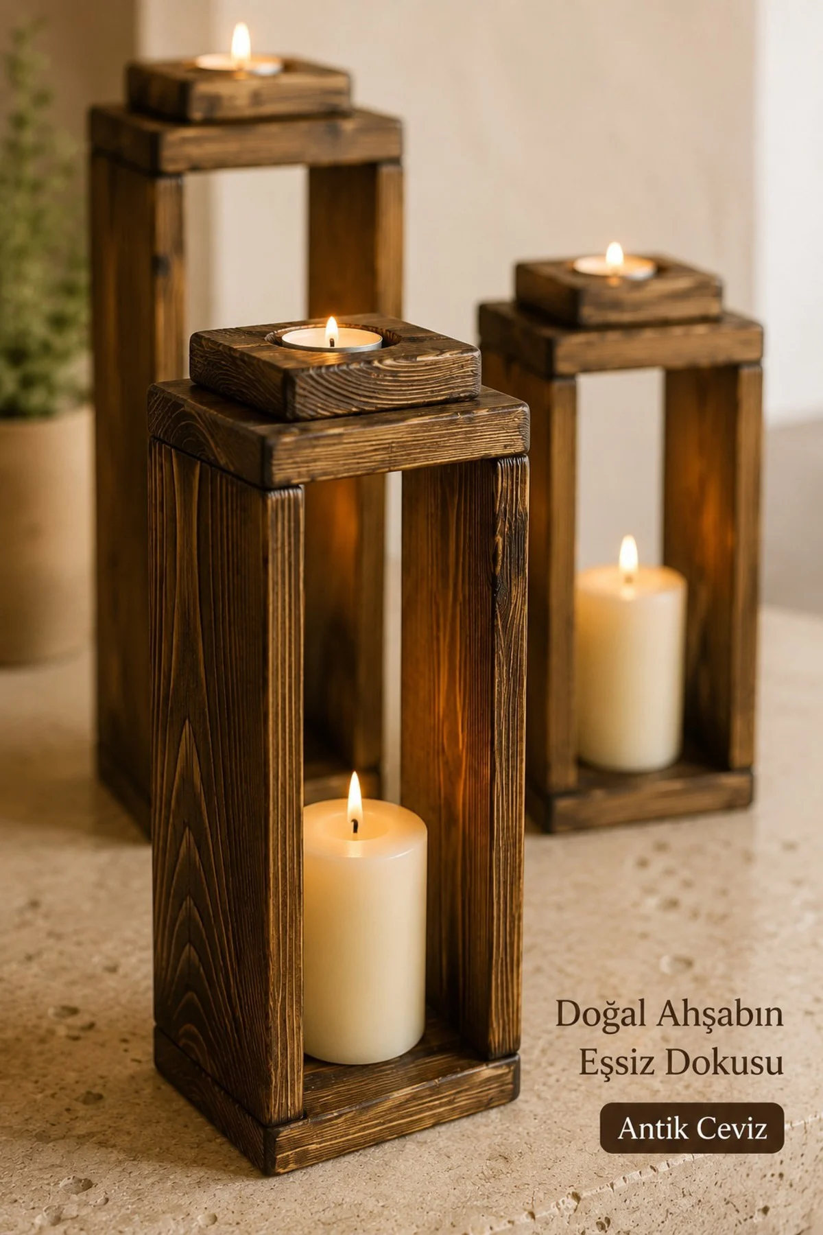 3'lü Dekoratif Ahşap Mumluk Seti, Tealight Mumluk Lüks Mum Salon Balkon Mumluğu 3'lü Dekoratif Ahşap Mumluk Seti, Tealight Mumluk Lüks Mum Salon Balkon Mumluğu Fiyatı, Yorumları ve Özellikleri