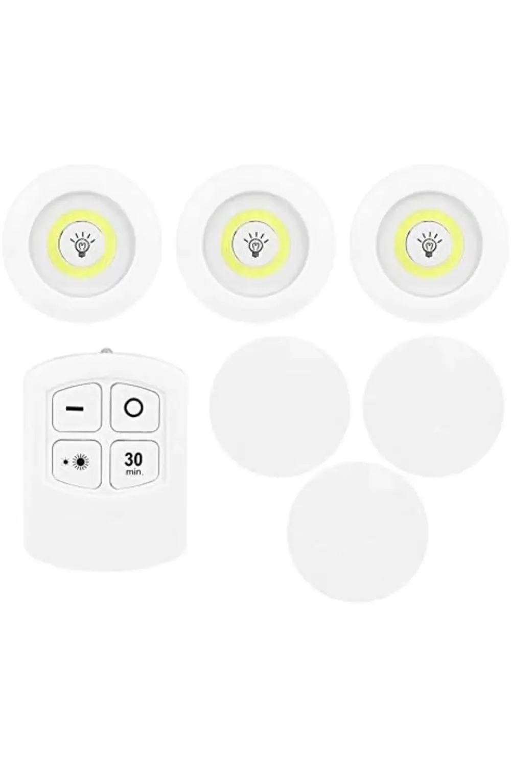 3'lü Dolap Işık Kısılabilir COB Gece Lambası, Uzaktan Kumandalı D