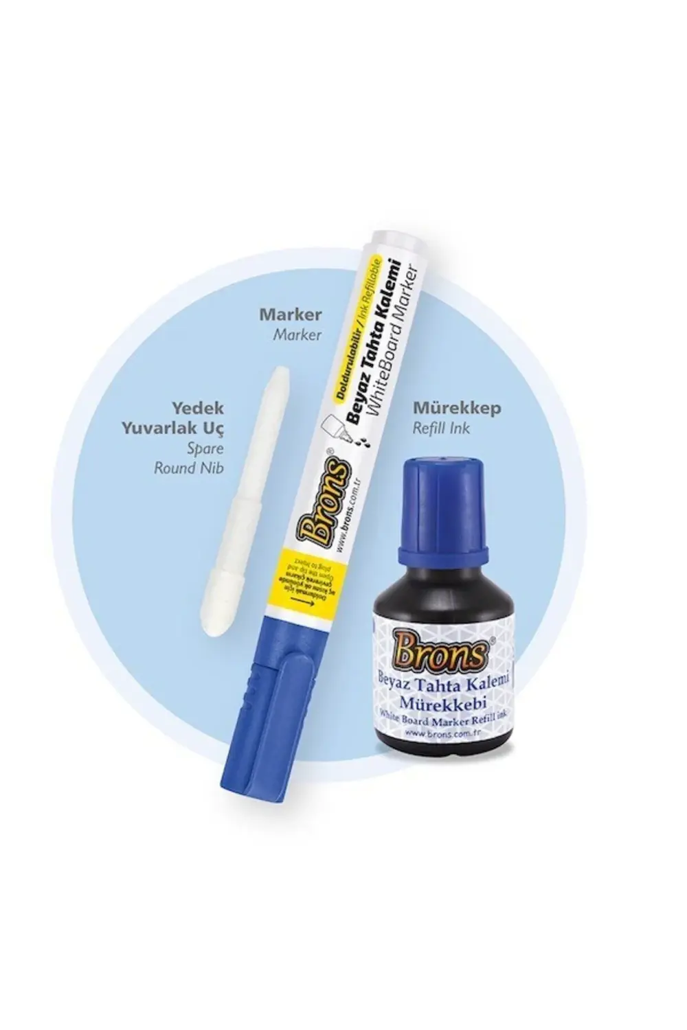 3'lü Doldurulabilir Tahta Kalem Seti - 3 Tahta Kalemi - 30ml 3 Re