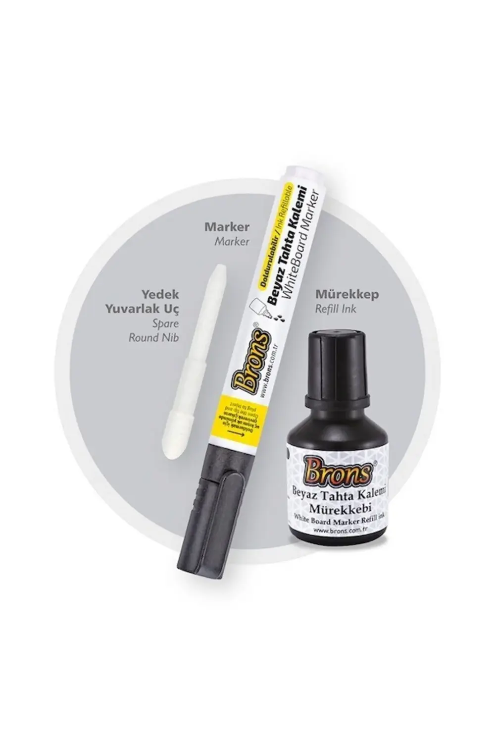 3'lü Doldurulabilir Tahta Kalem Seti - 3 Tahta Kalemi - 30ml 3 Re