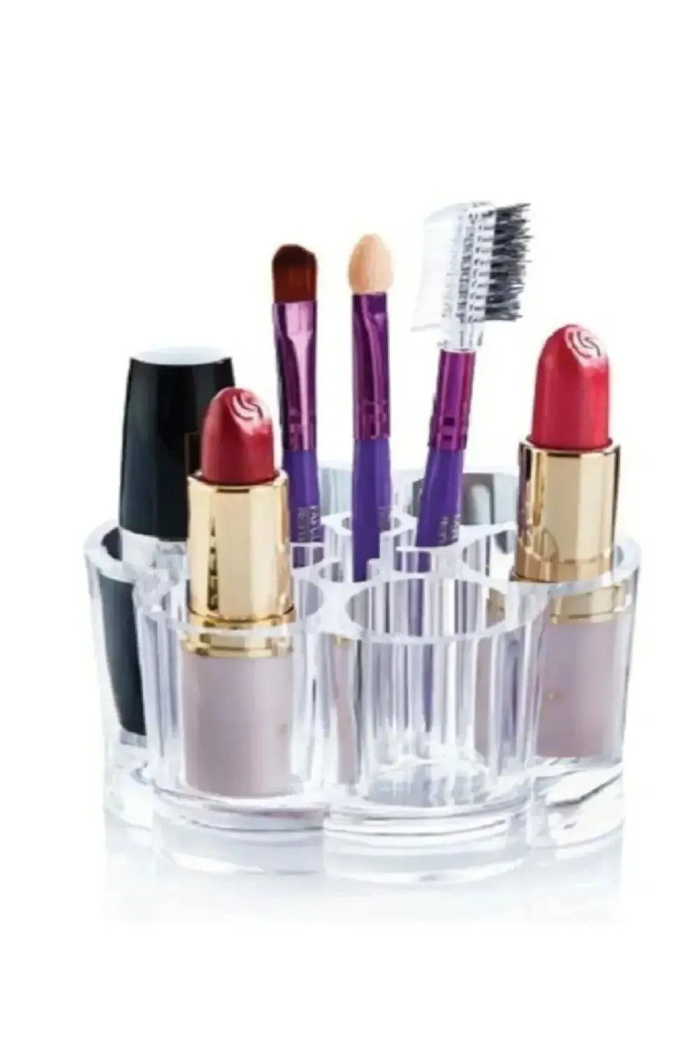 3'lü Düzenleyici Seti, Makyaj Malzemesi Ruj Pamuk Çubuk Düzenleyi