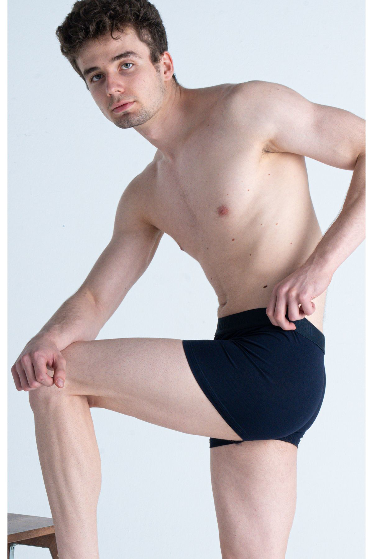 Mercan 3'Lü Erkek Çok Renkli Pamuklu Likralı Boxer (Beyaz Lacivert Shark