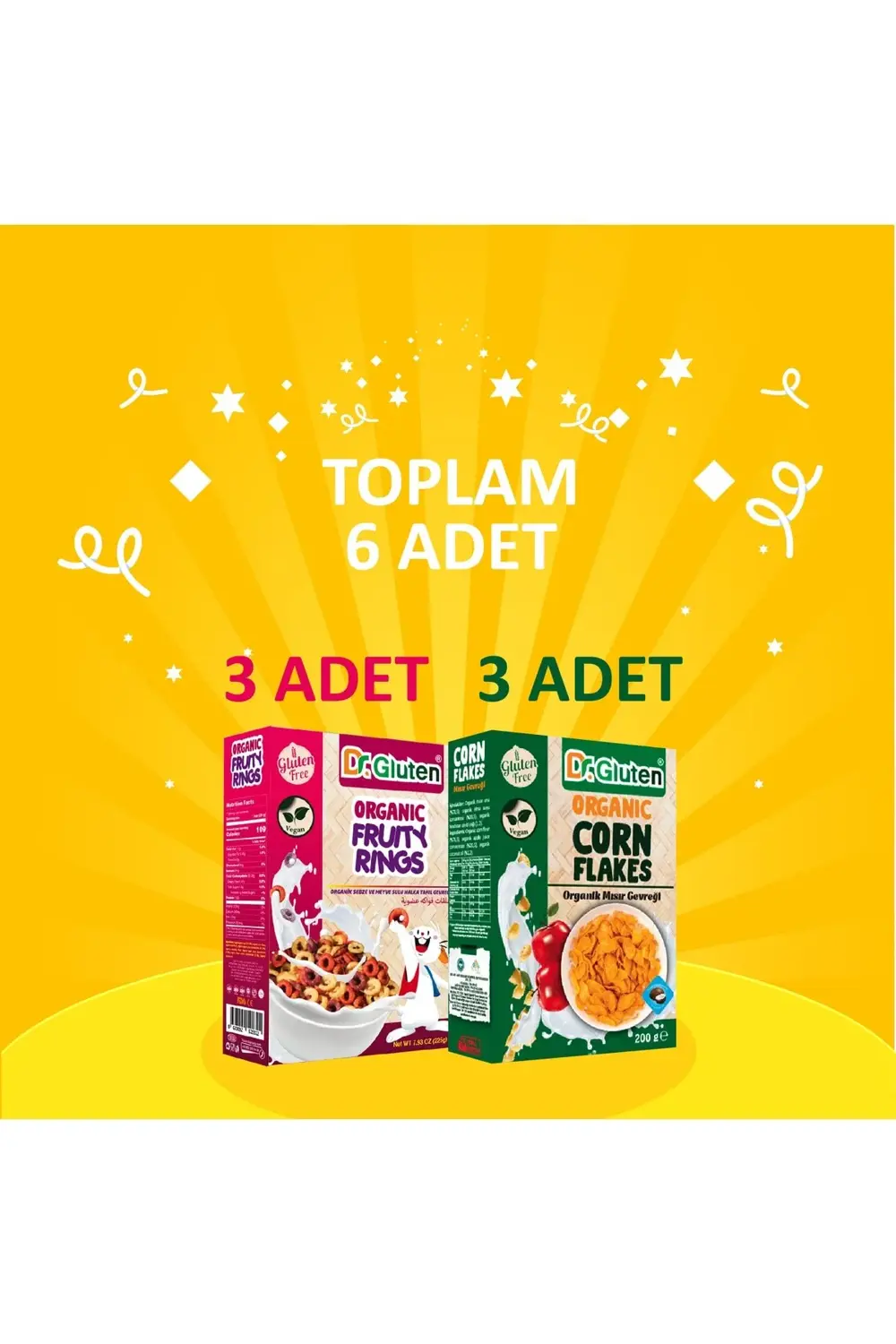 Dr.Gluten 3'Lü Gevrekler Serisi (Mısır,Halka)