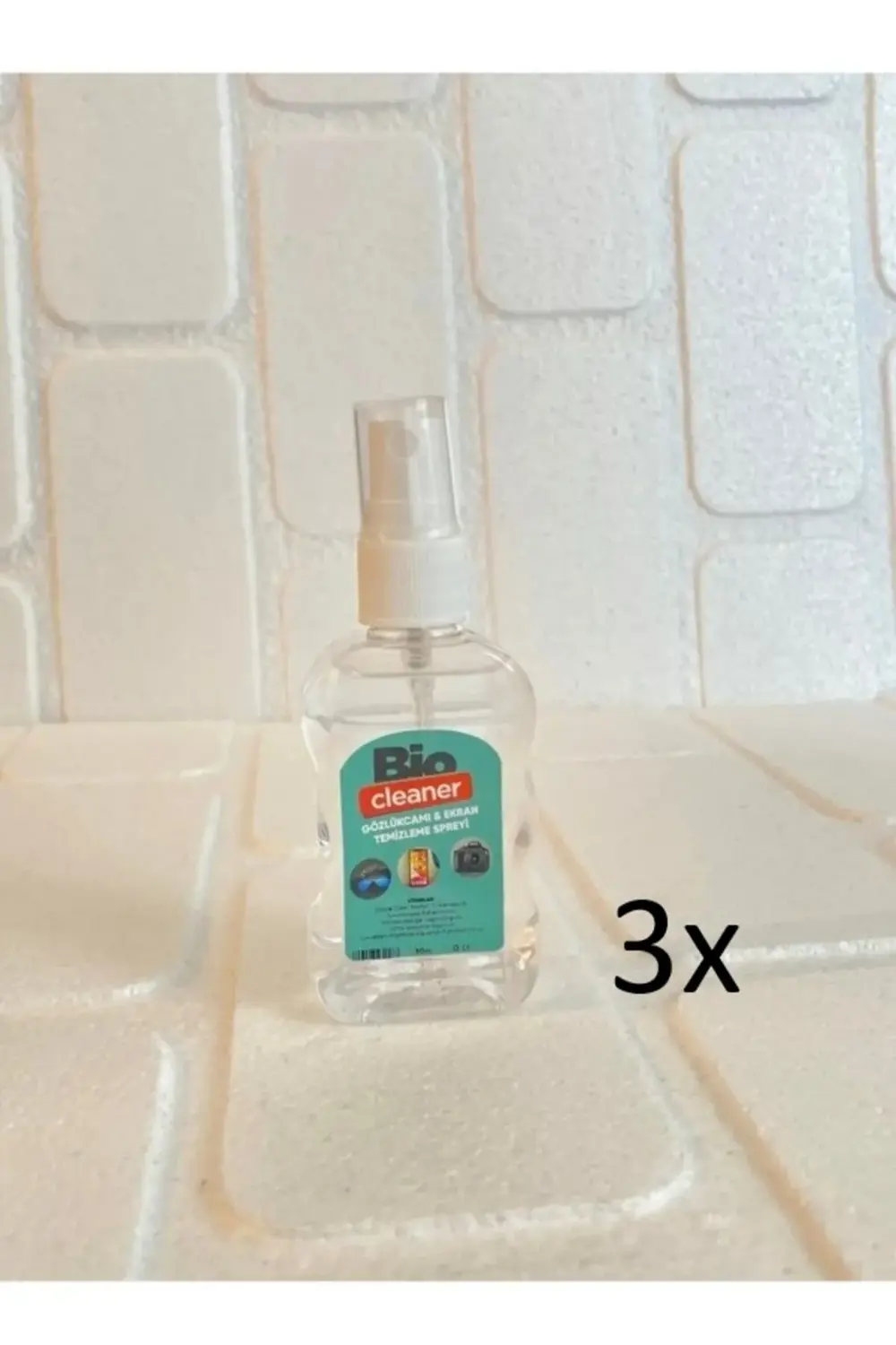 3'lü Gözlük Camı , Ekran Temizleme Spreyi 50 cc - Mikrofiber Gözl