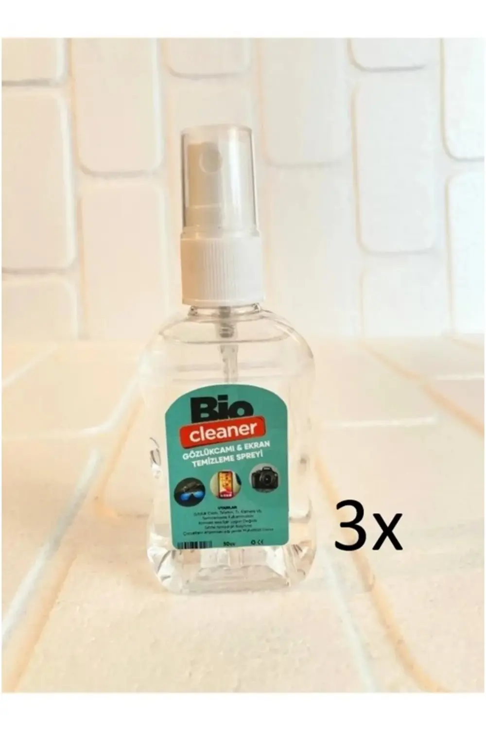 3'lü Gözlük Camı , Ekran Temizleme Spreyi 50 cc - Mikrofiber Gözl