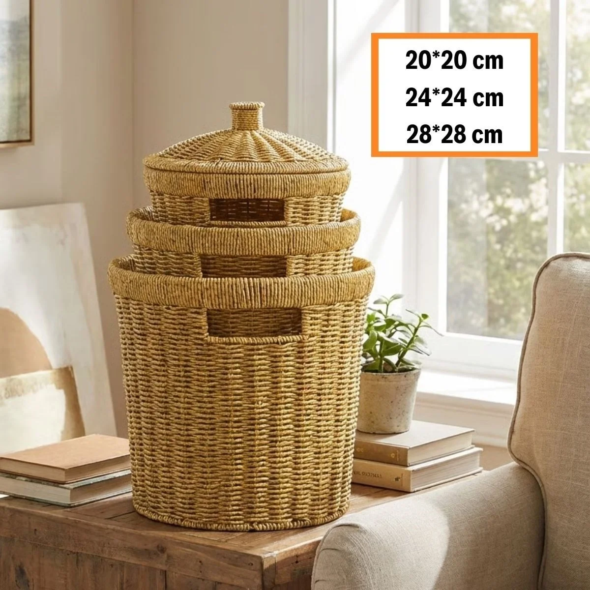 3’lü İç İçe Geçebilen Büyük Plastik Rattan Hasır Sepet Seti-dayanıklı Çok Amaçlı Ev,banyo Ve Mutfak Düzenleyici Bx40 Fiyatı, Yorumları ve Özellikleri