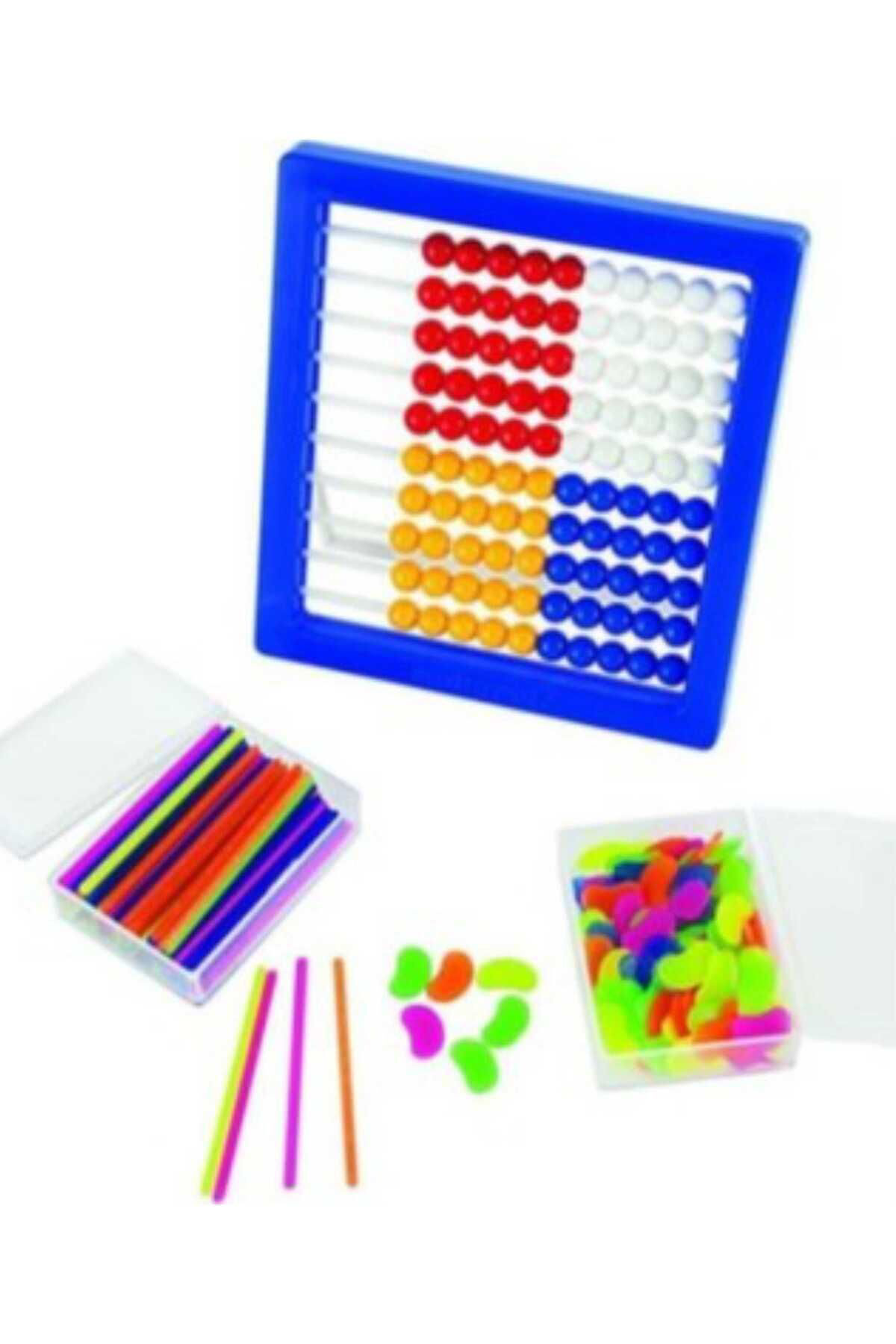 Ark 3'Lü İlkokul Seti Abaküs + Sayma Çubukları + Sayma Fasulyeleri