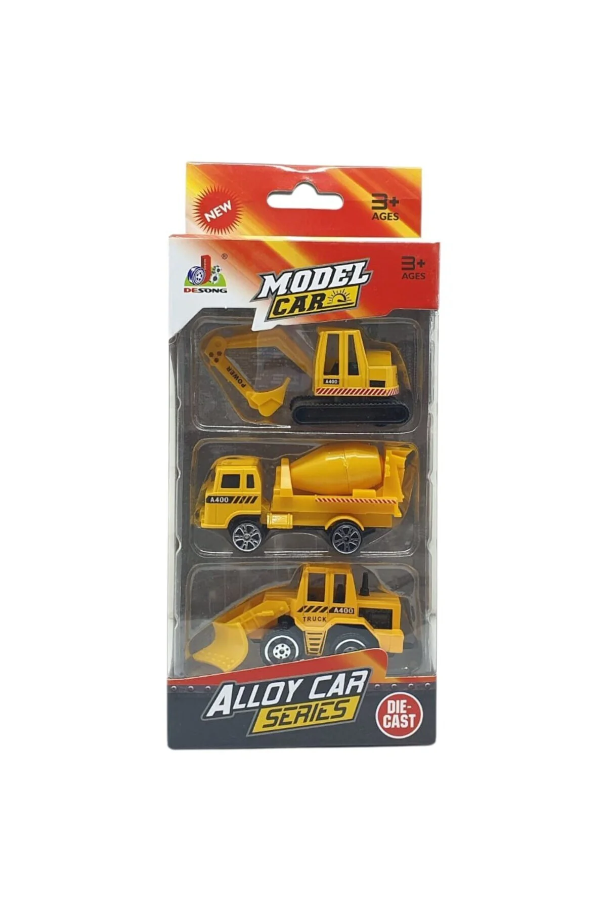 3'lü İş Makinaları Road Seti - Die Cast - DS044 - İnşaat (Lisinya