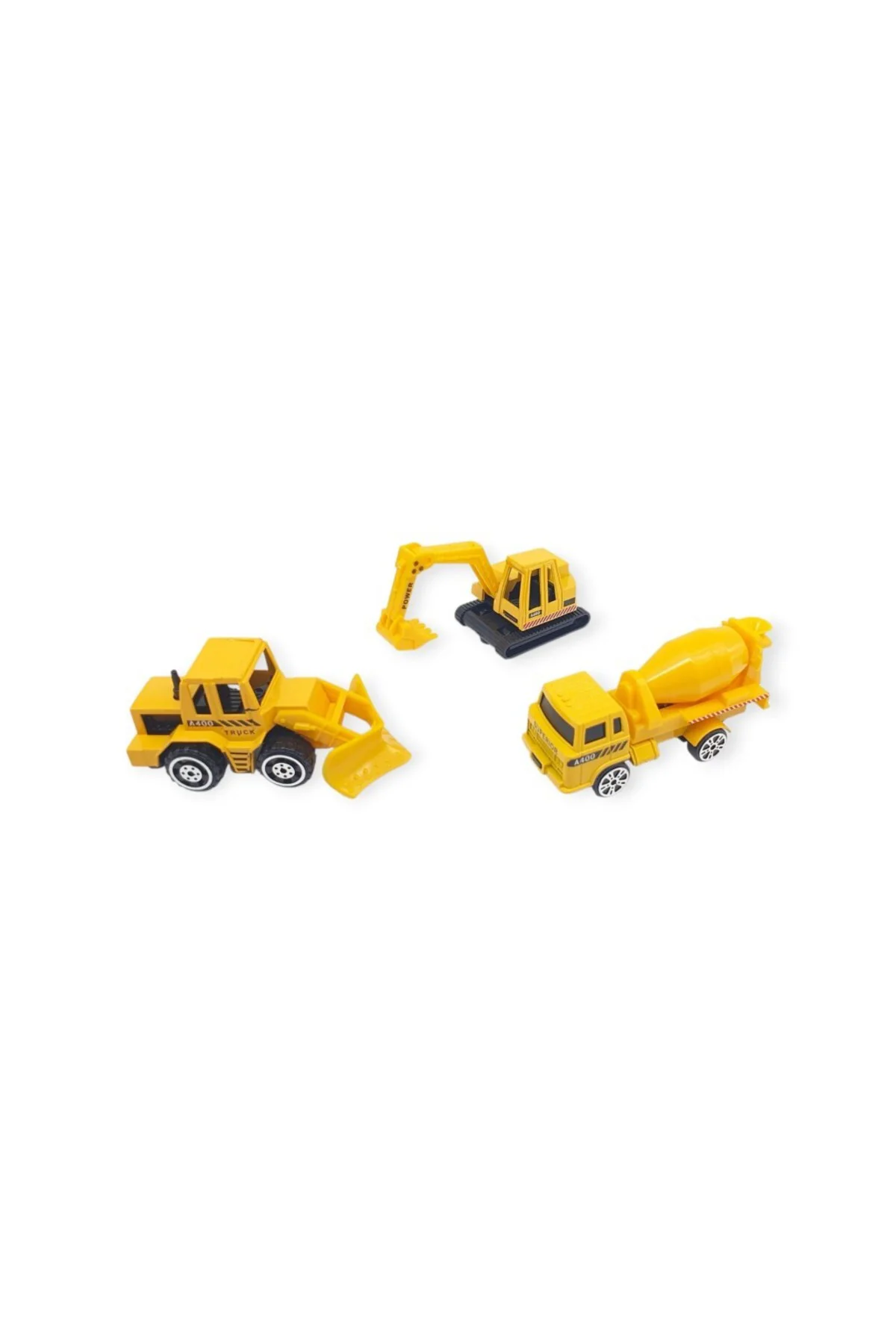 3'lü İş Makinaları Road Seti - Die Cast - DS044 - İnşaat (Lisinya