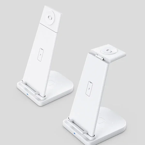 3’lü Kablosuz Şarj İstasyonu 15W - iPhone Apple Watch AirPods Aynı Anda Hızlı Şarj