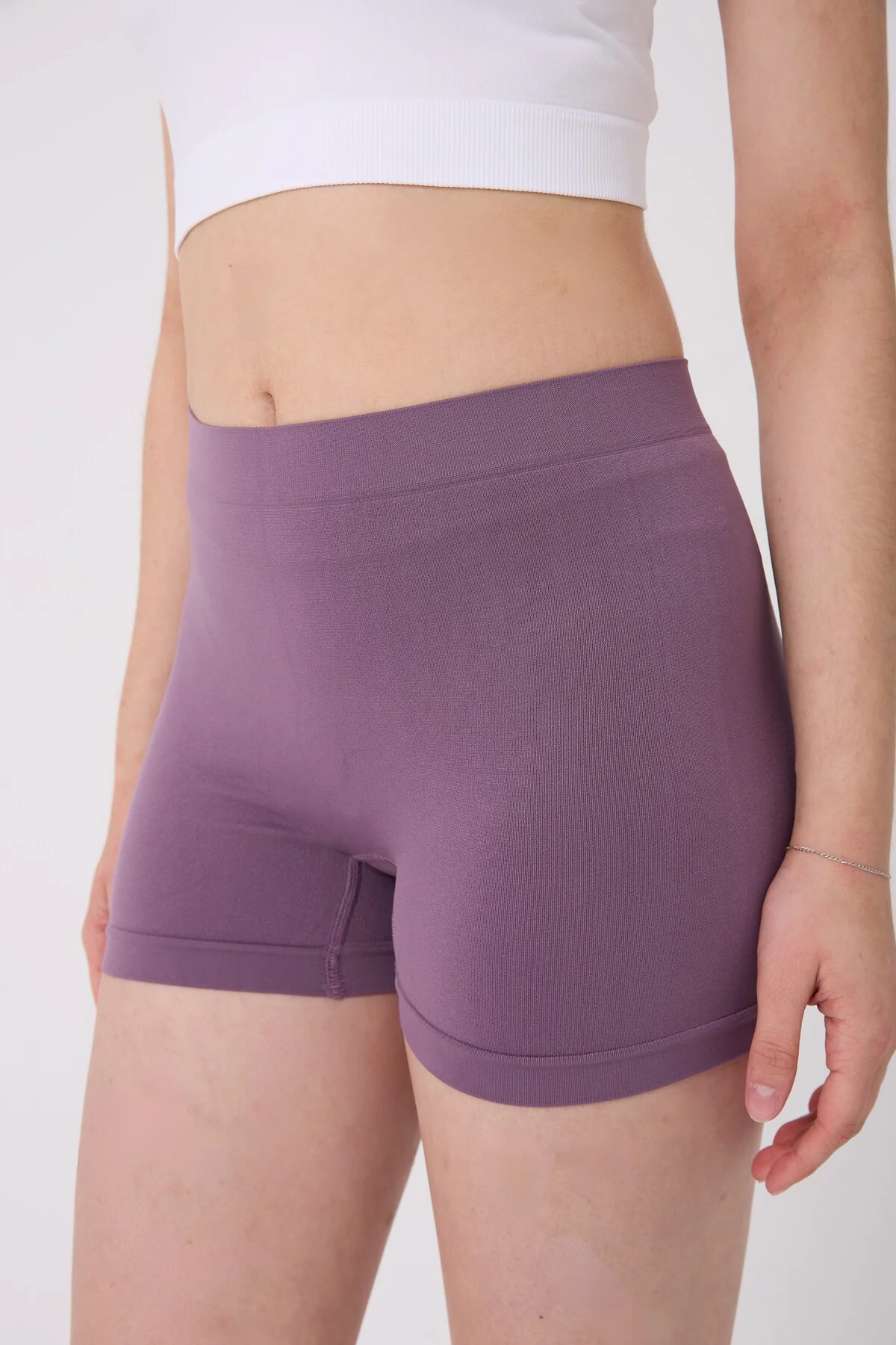 3'lü Kadın Dikişsiz Esnek Basic Boxer