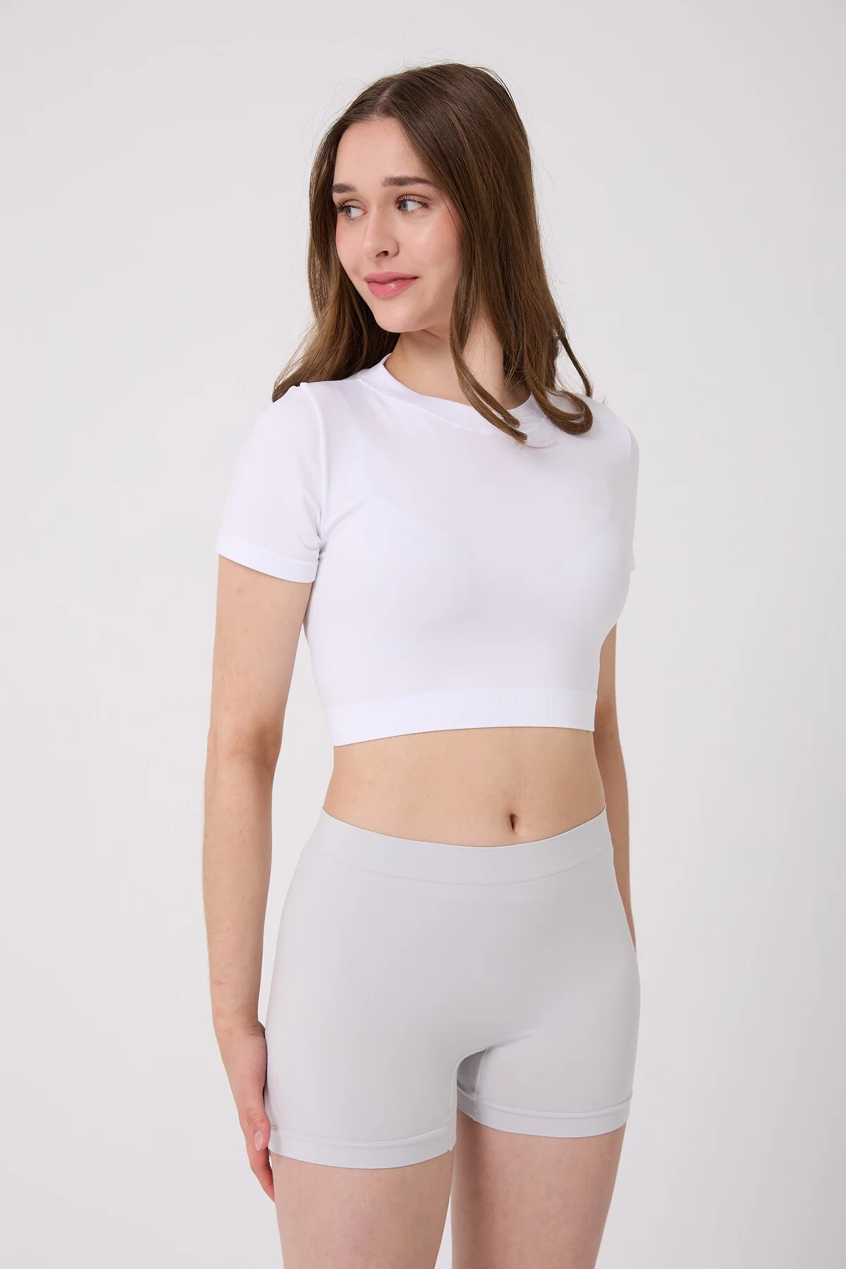 3'lü Kadın Dikişsiz Esnek Basic Boxer