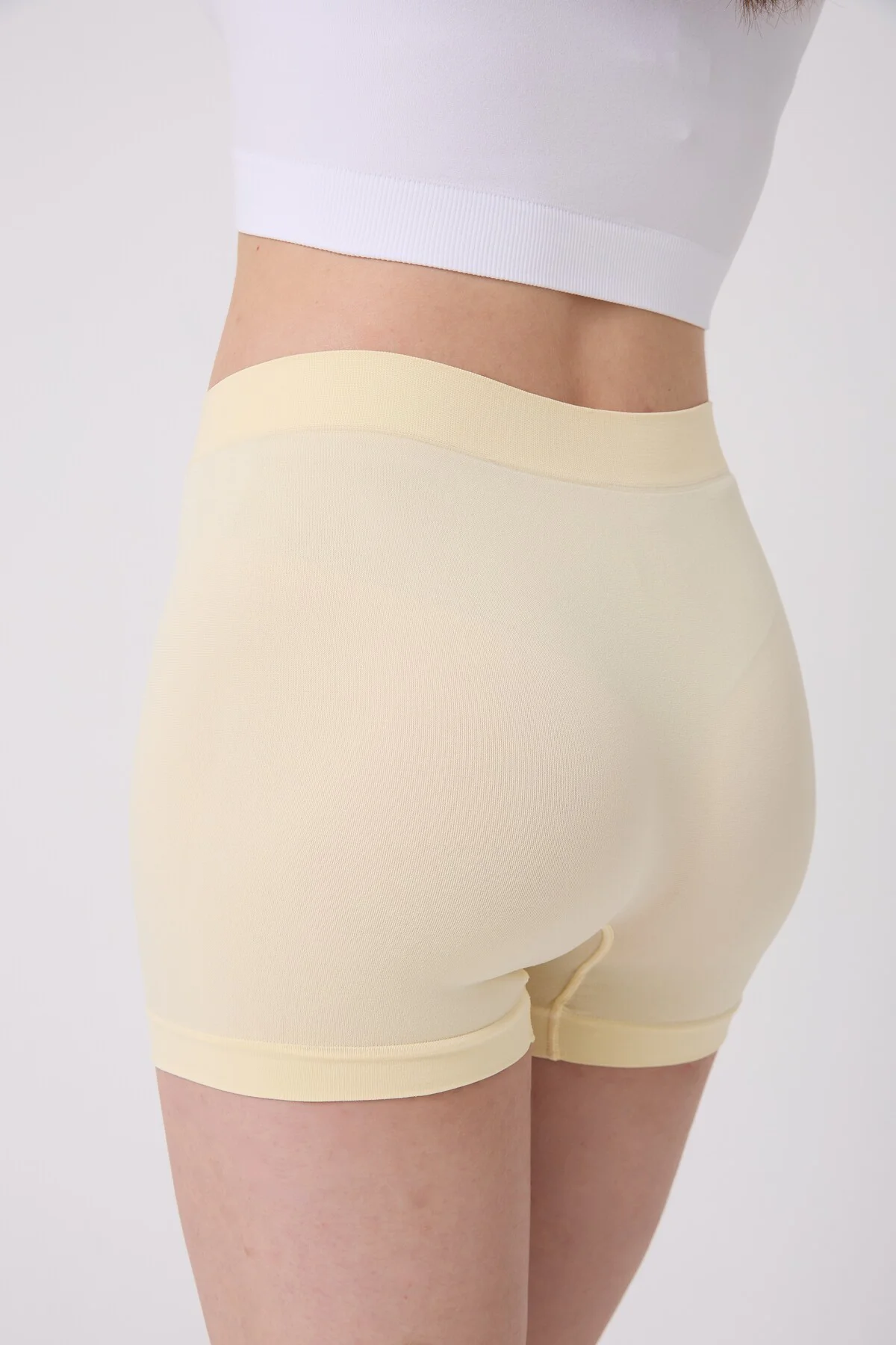3'lü Kadın Dikişsiz Esnek Basic Boxer