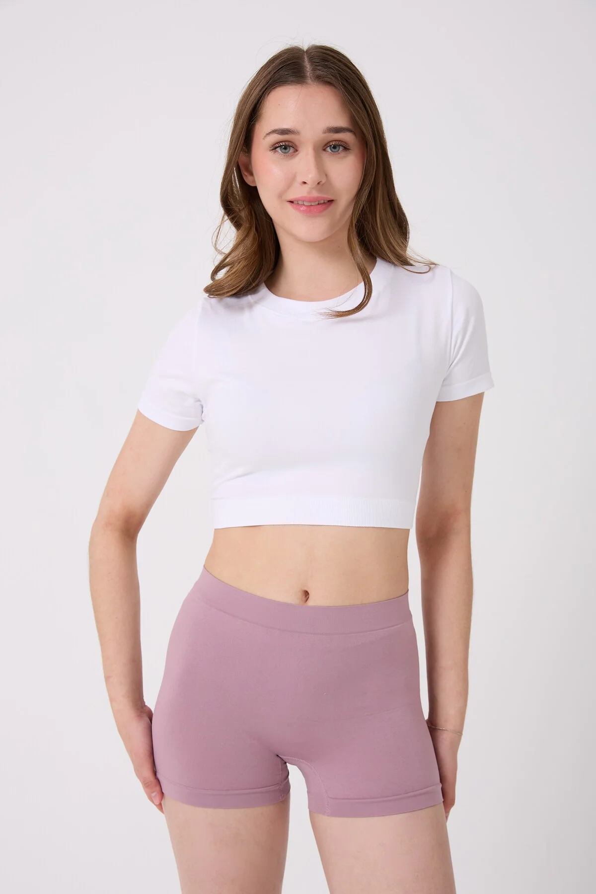 3'lü Kadın Dikişsiz Esnek Basic Boxer