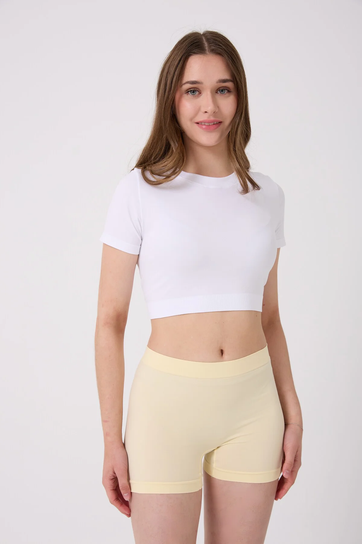 3'lü Kadın Dikişsiz Esnek Basic Boxer
