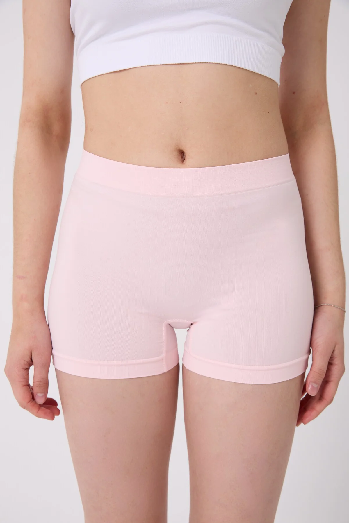 3'lü Kadın Dikişsiz Esnek Basic Boxer