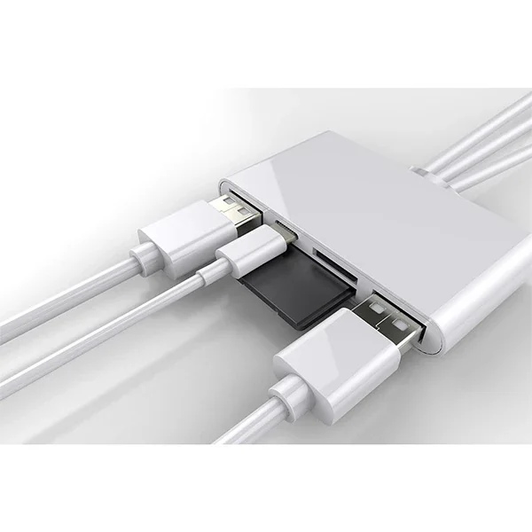 3’lü Kamera Hafıza Kartı Okuyucu iPhone+Type-C+USB-A