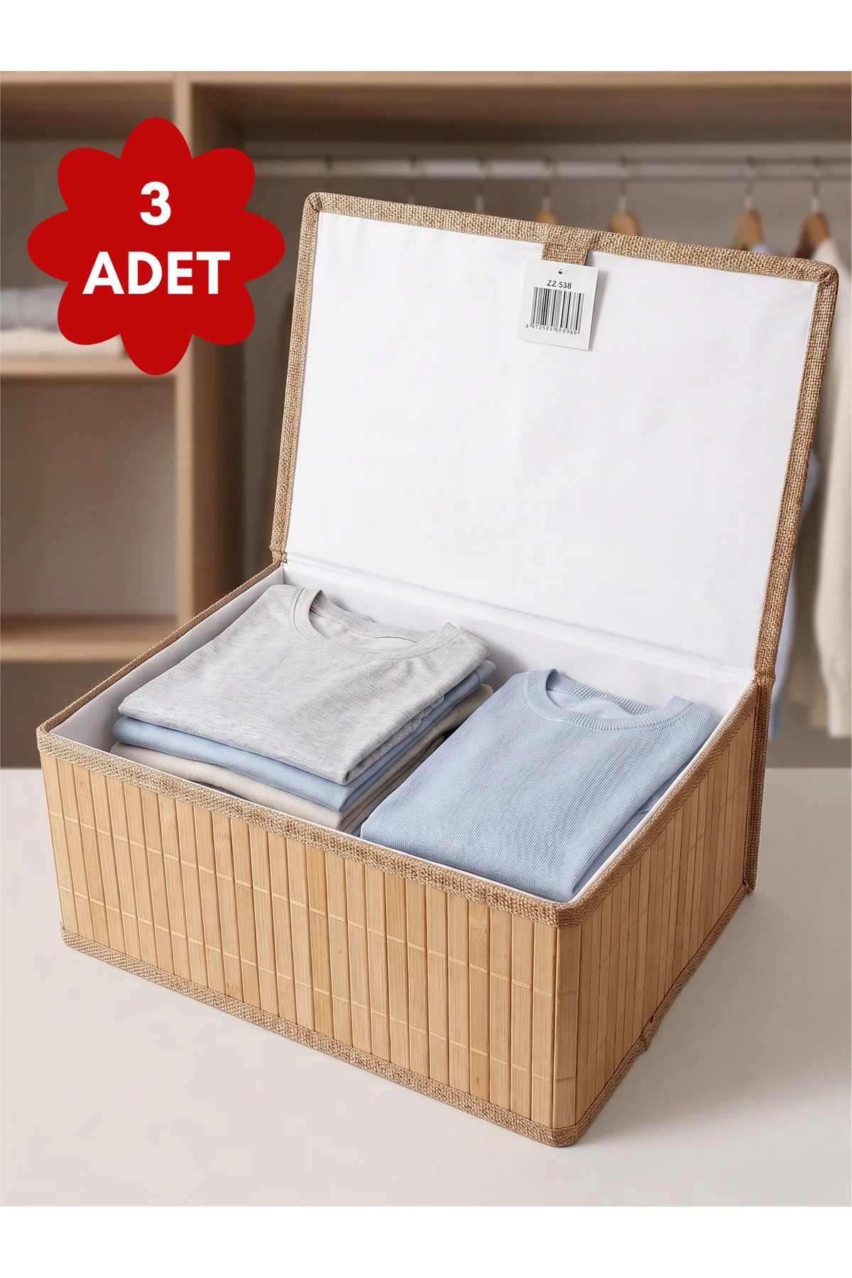 3'lü Kapaklı Dekoratif Organizer Seti - Çok Amaçlı Kumaş Saklama Kutusu - 30x20x12 cm - Modern Düzenleyici 3'lü Kapaklı Dekoratif Organizer Seti - Çok Amaçlı Kumaş Saklama Kutusu - 30x20x12 cm - Modern Düzenleyici