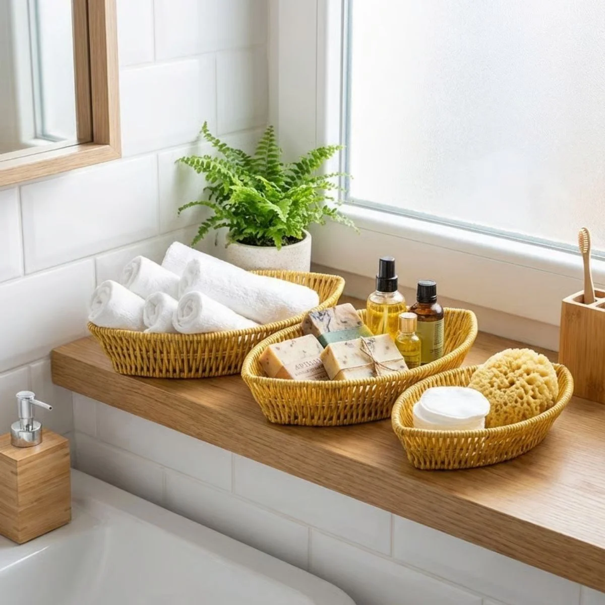 3’lü Kayık Formlu Plastik Rattan Sepet Seti–Hasır Görünümlü Ekmek, Meyve ve Sunum Sepetleri, Çok Amaçlı Masaüstü Organizer 3’lü Kayık Formlu Plastik Rattan Sepet Seti–Hasır Görünümlü Ekmek, Meyve ve Sunum Sepetleri, Çok Amaçlı Masaüstü Organizer
