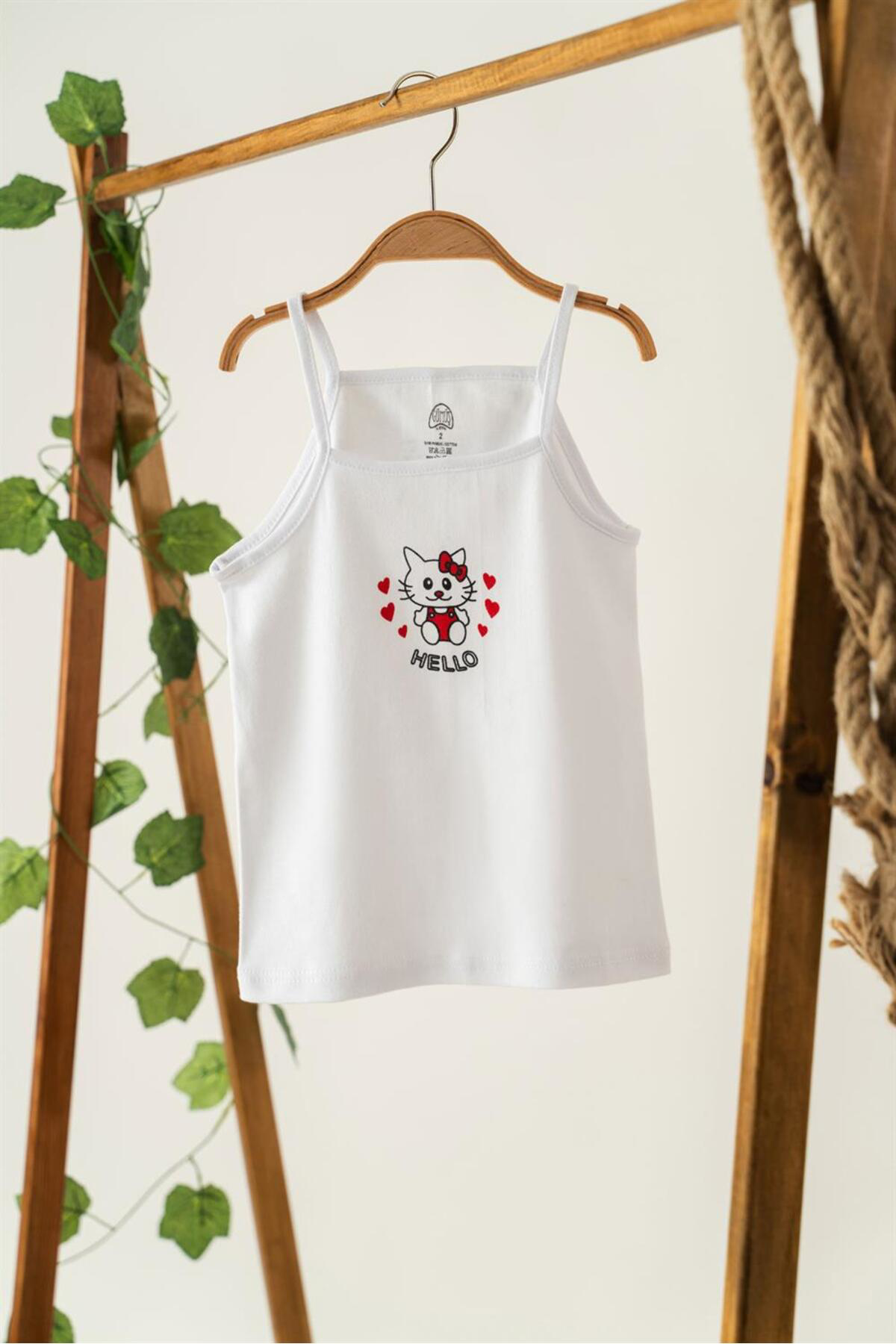 3'lü Kız Çocuk Hello Kitty Desenli Atlet