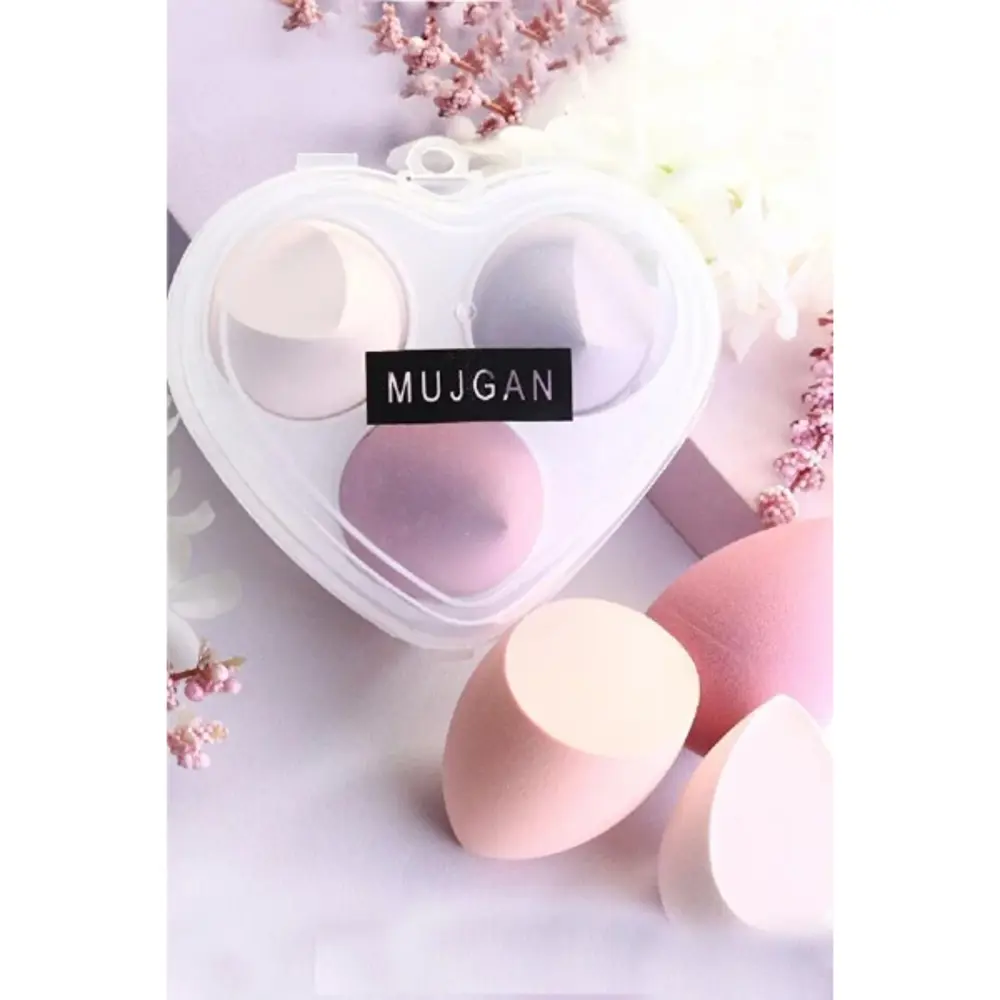 3'lü Makyaj Süngeri Seti Kalpli Kutu