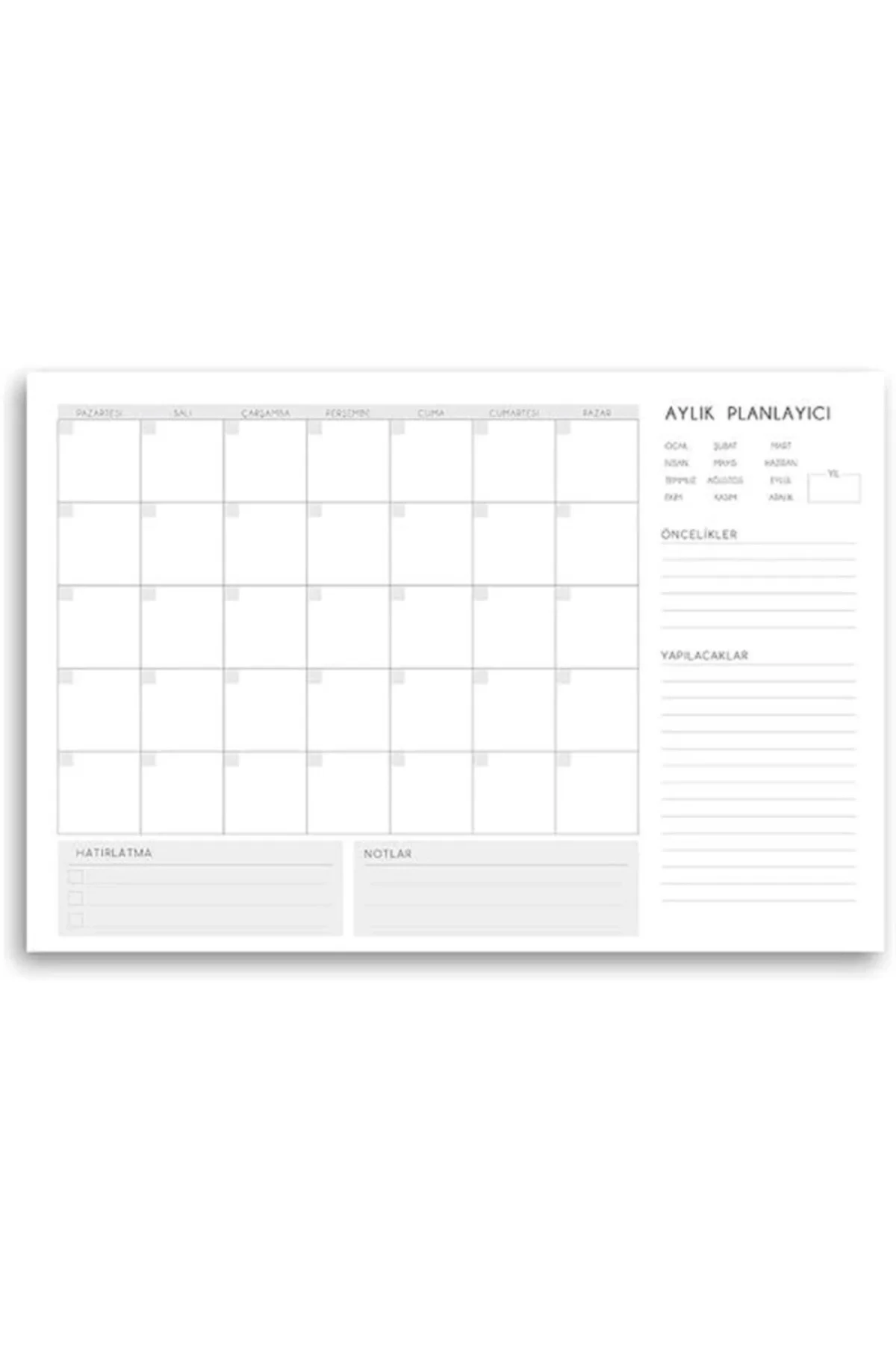 3'lü Masaüstü Planlayıcı Set (Günlük, Haftalık, Aylık Planlayıcı)