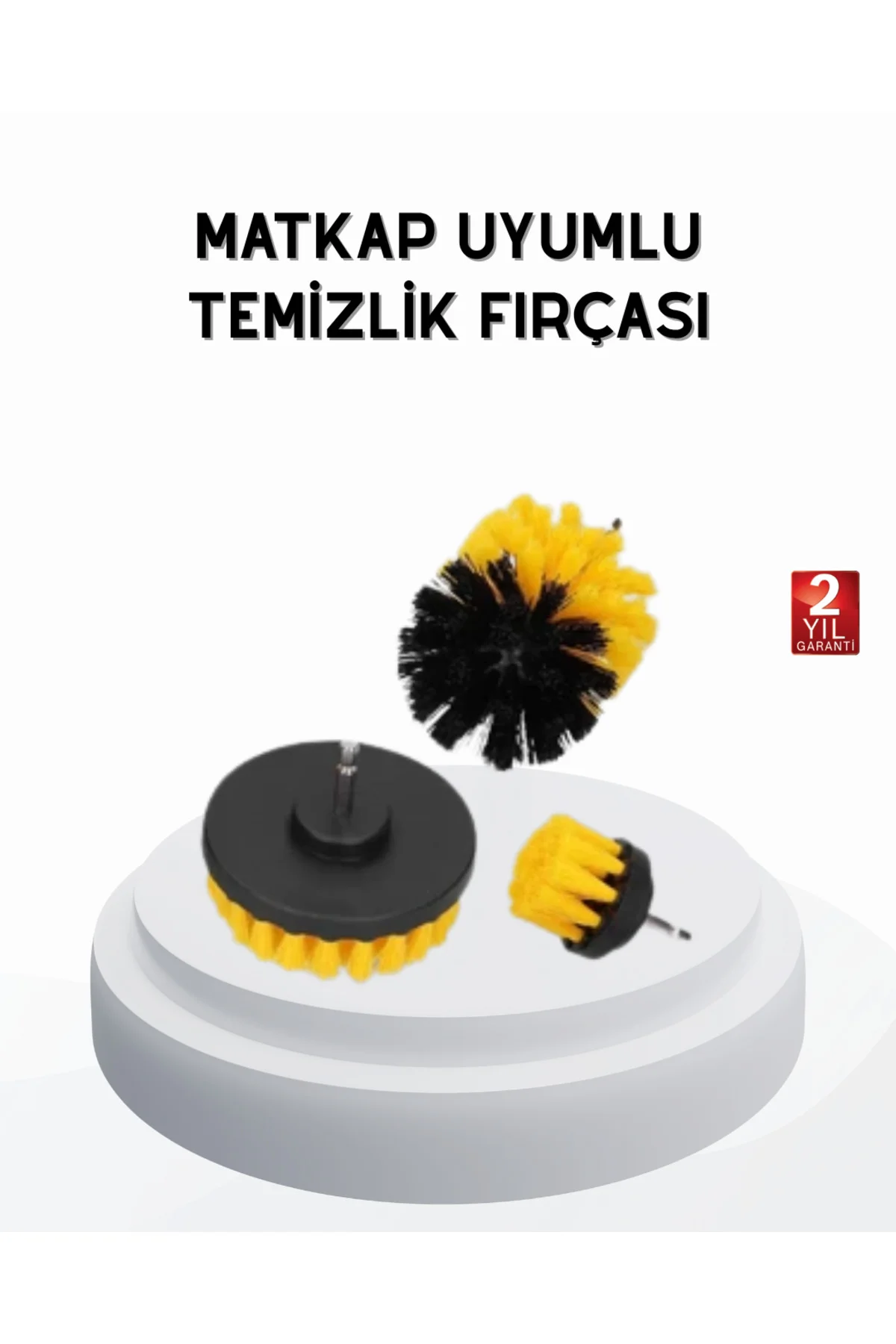3’lü Matkap Temizlik Fırçası Seti – Banyo, Mutfak ve Araç Jantı İçin Etkili