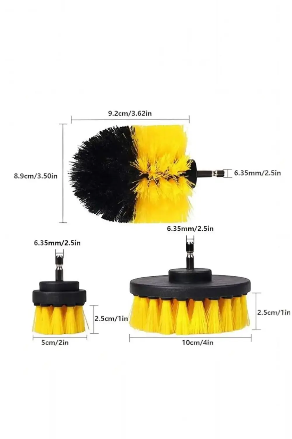 3’lü Matkap Ucu Fırça Seti – Çok Amaçlı Temizlik Aparatı (Banyo,