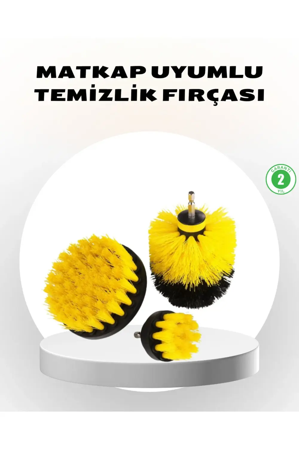 3’Lü Matkap Ucu Fırça Seti – Derinlemesine Temizlik Tüm Yüzeylerl