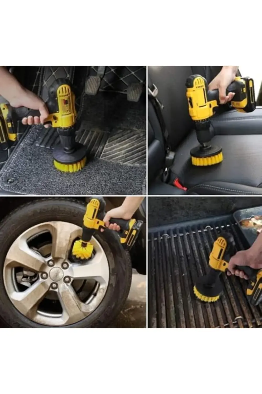 3'lü Matkap Ucu Temizleme Fırça Seti –, Küvet, Duşakabin, Araba J