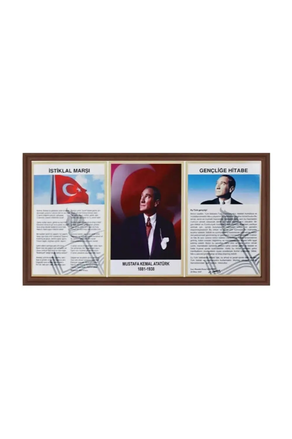 3'lü Milli Levha Mdf Çerçeve 45x90 Cm