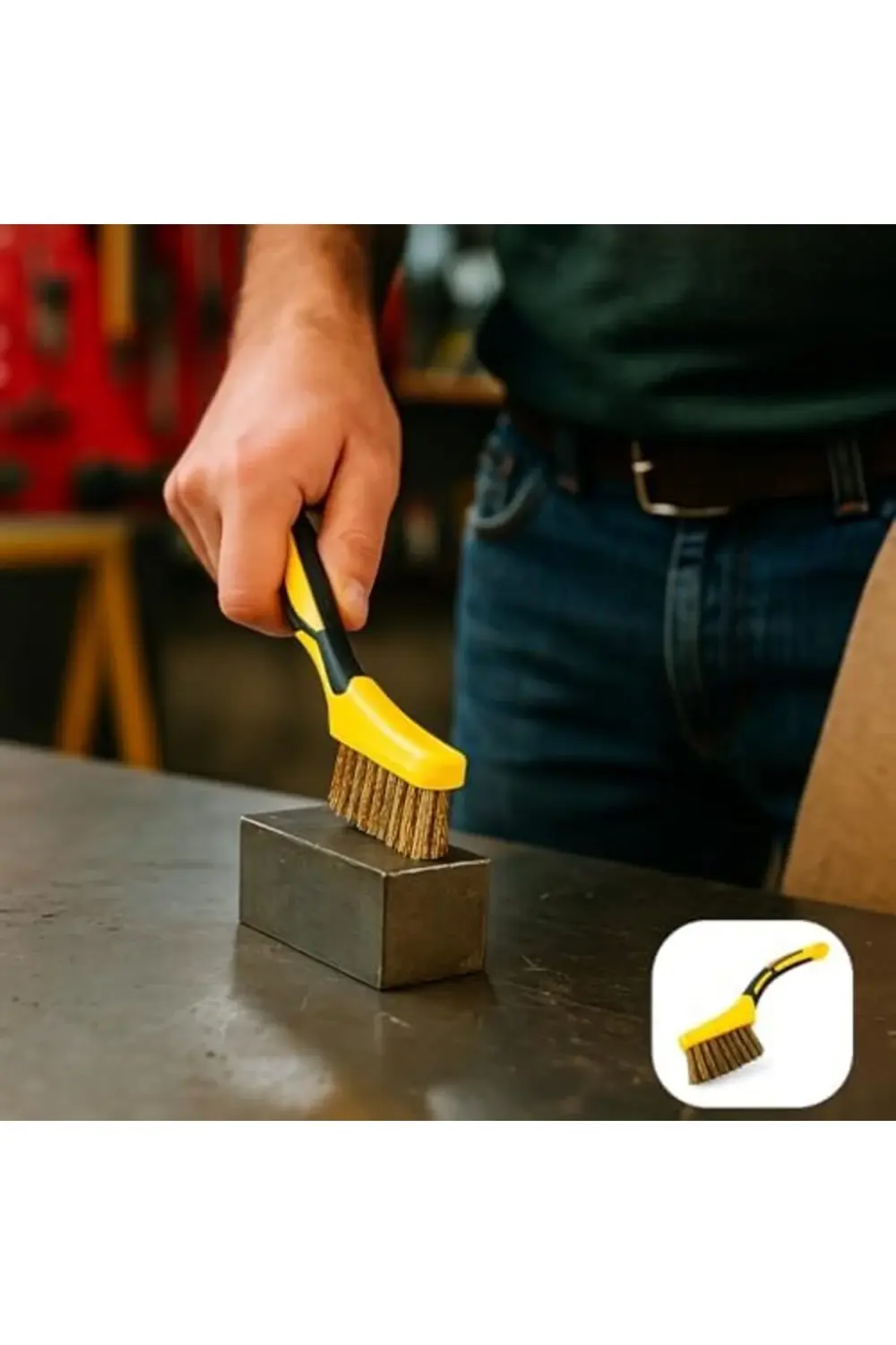 3'lü Mini Tel Fırça Seti – Paslanmaz Çelik, Pirinç (Bakır) ve Kıl