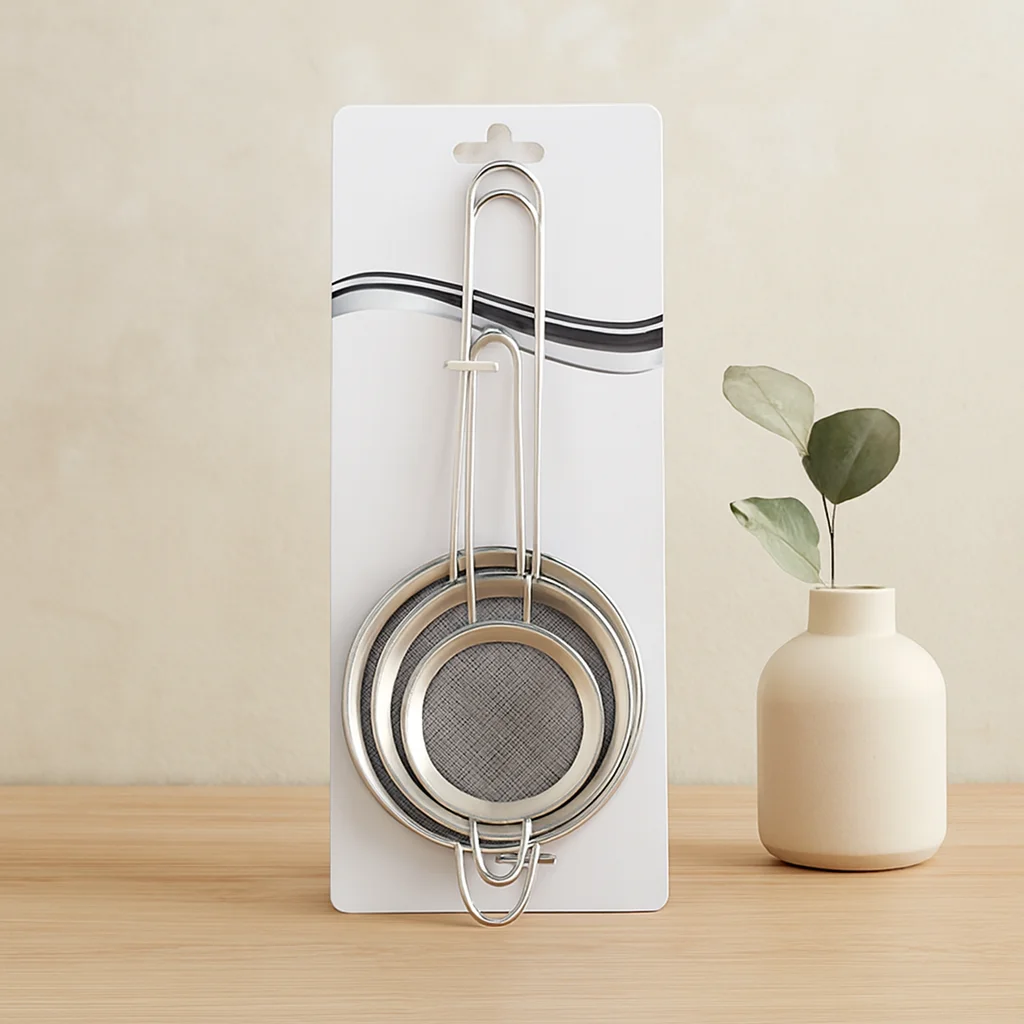 3'lü Mini Tel Süzgeç Seti (5-7-8 cm) Metal Çerçeve Fiyatı, Yorumları ve Özellikleri