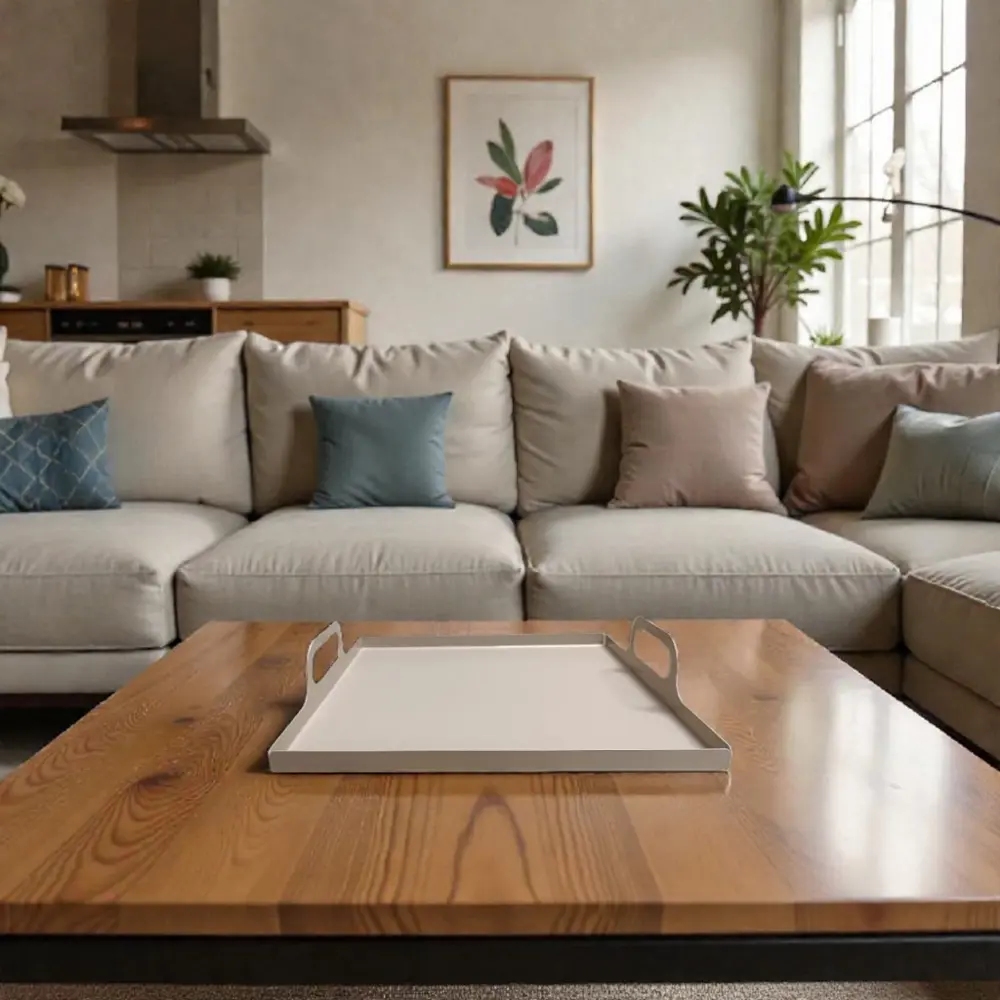 3’lü Modern Metal Nişan Tepsisi, Çay Tepsisi, Sunum Tepsisi