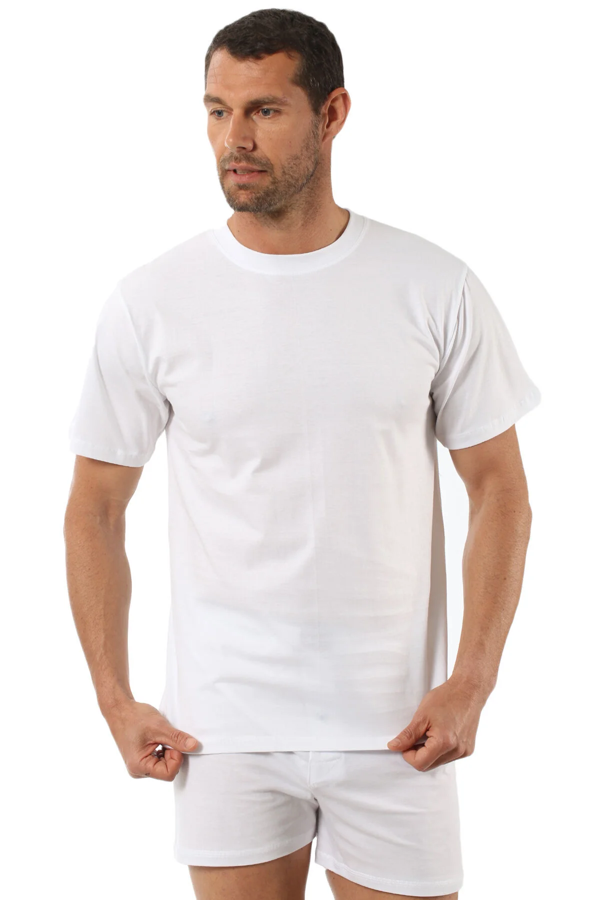 3'lü Paket Erkek Pamuklu Penye Esnek Rahat Kapalı Yaka Atlet Fani