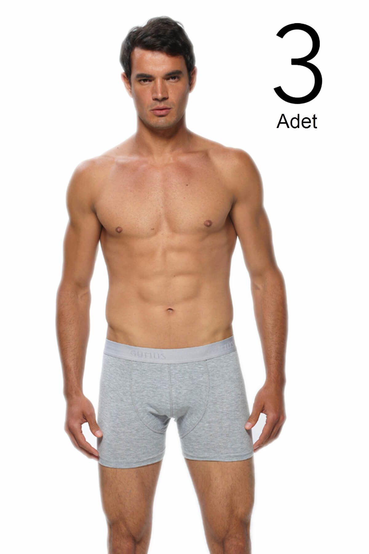 3'lü Paket Likralı Erkek Boxer