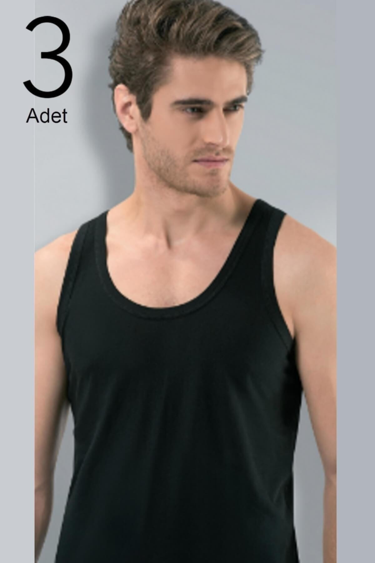 3'lü Paket Modal Erkek Atlet