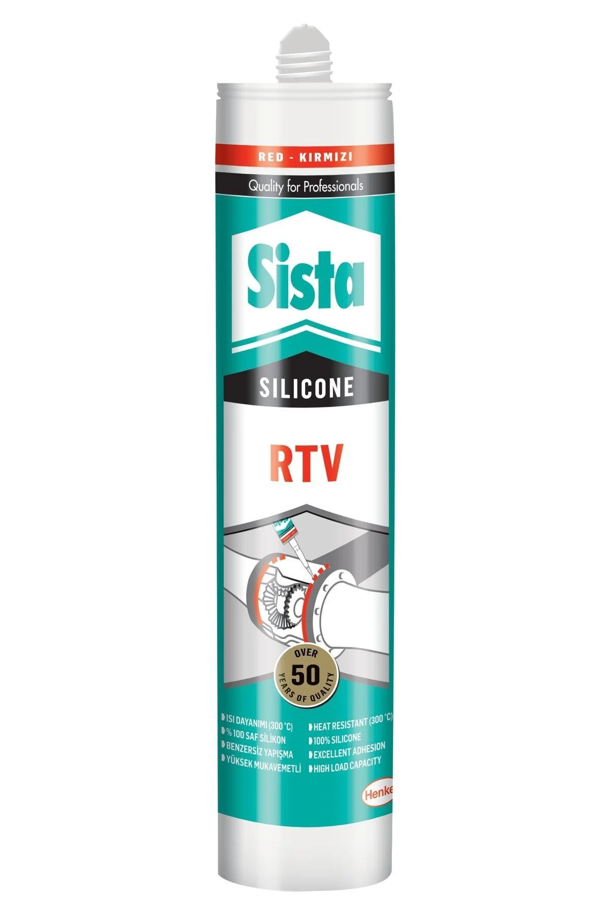 3'lü Paket Rtv Silikon Sıvı Conta (300° C) Kırmızı 310 ml