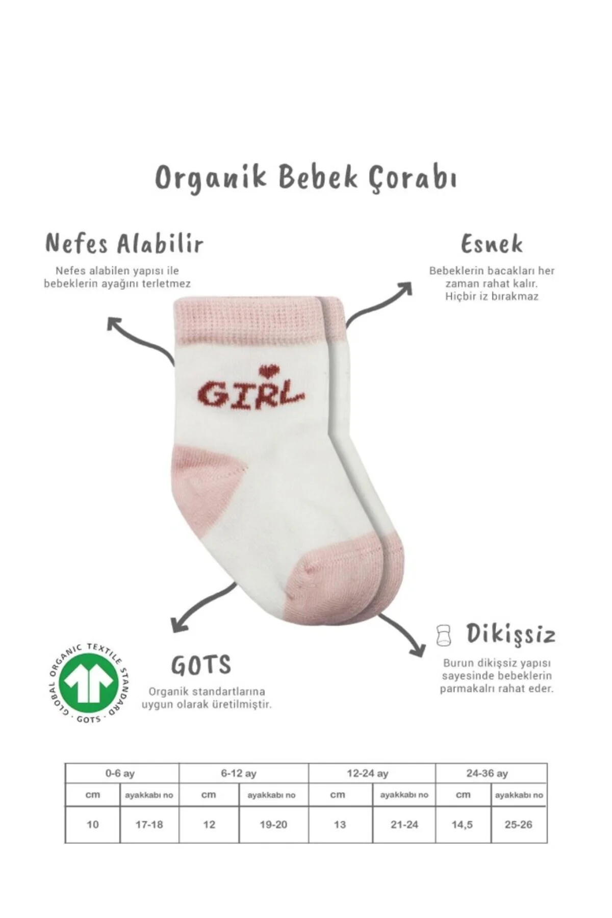 3'Lü Penye Boy And Girl Soket Çorap BS10114 Pembe