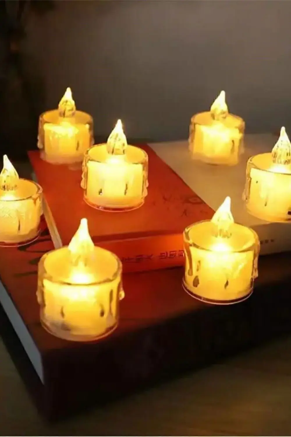 3'lü Pilli Dekoratif Simli Led Mum 5cm