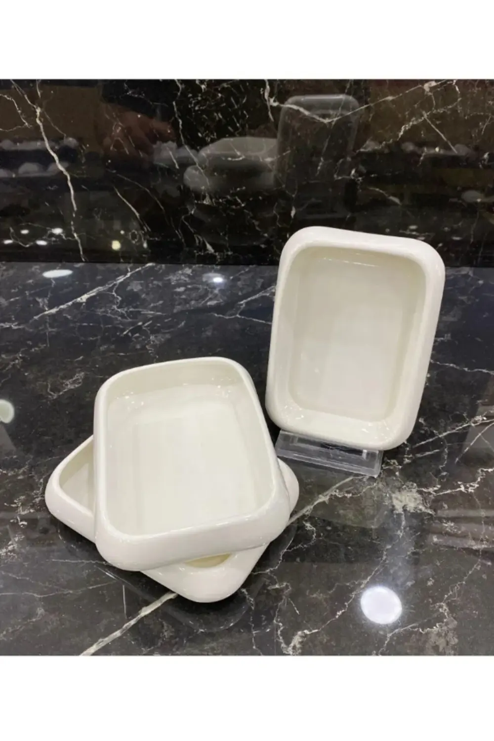 3'LÜ PORSELEN ÇOK AMAÇLI SUNUM TABAĞI 13X9.4X2.7(h) cm