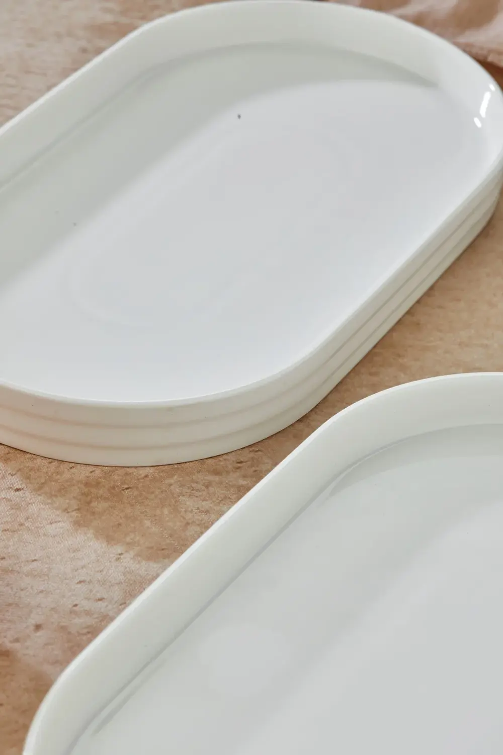 3’lü Porselen Dikdörtgen Servis ve Sunum Tabağı 26x15 cm”