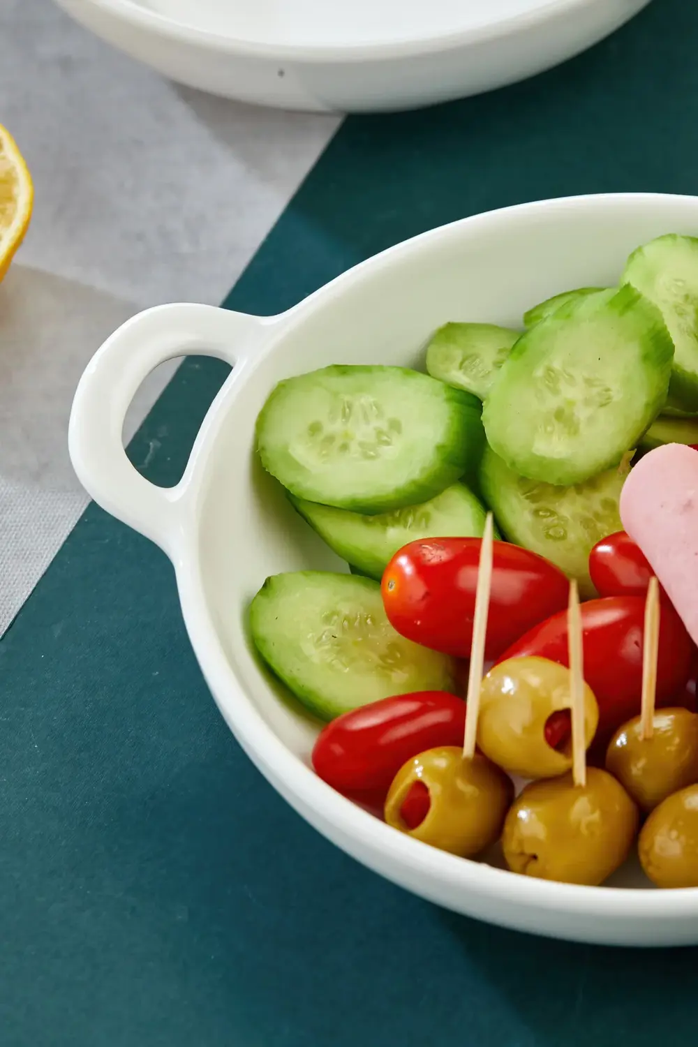 3’lü Porselen Oval Kulplu Meze ve Servis Kasesi Seti 19x15x4,5 cm